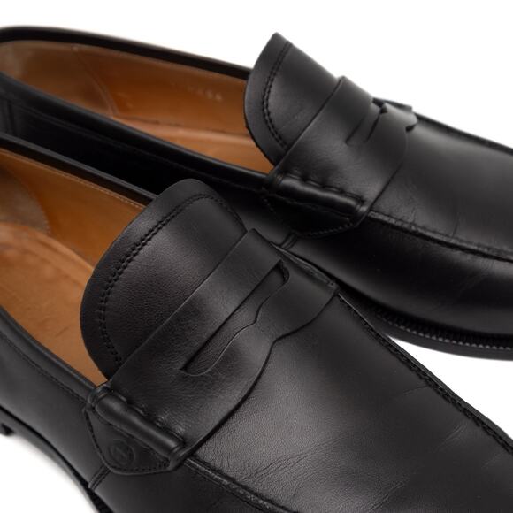 1050$ Gucci Men's GG Interlocking Black Leather Penny Loafers 8 US / 41 - Picture 13 of 16